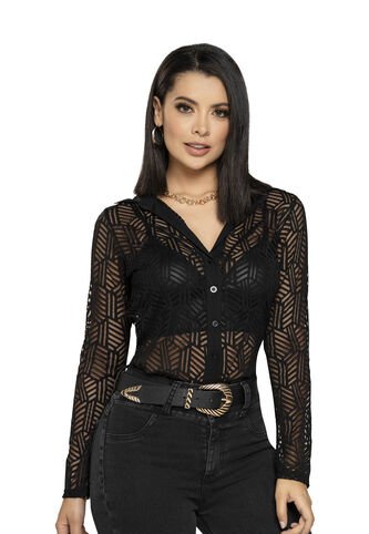 Camisa Mujer Negro Mp 4500 MP