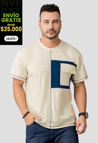 Camiseta Hombre Crema Mp 110523 MP