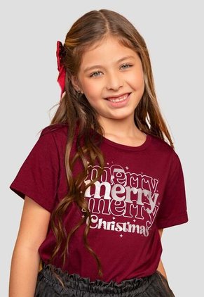 Camiseta Infantil Femenino Merlot Mp 112822