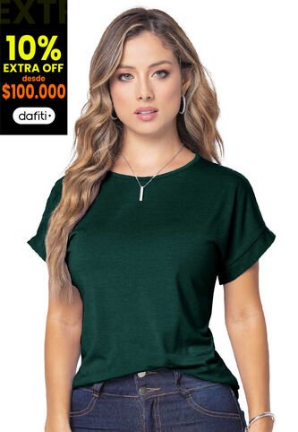 Camiseta Mujer Verde Botella Mp 9676 MP