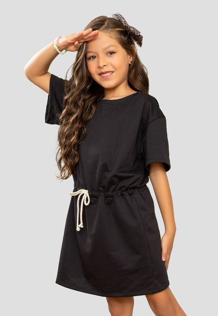 Vestido Niñas Infantil Negro Mp 107257