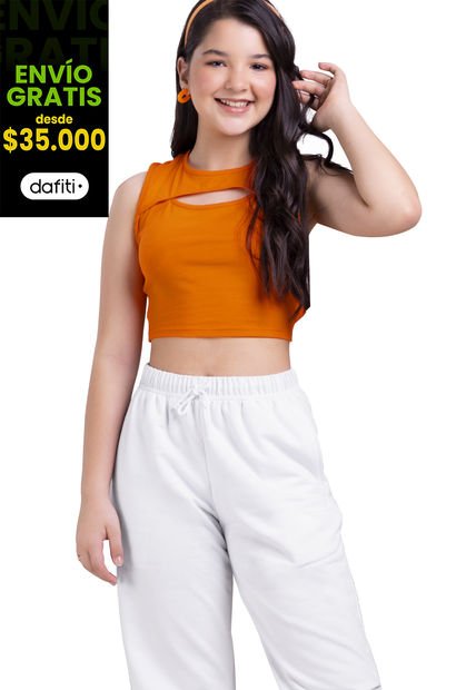 Blusa Infantil Femenino Naranja Mp 3201
