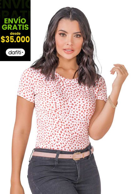 Camiseta Mujer Beige Mp 164