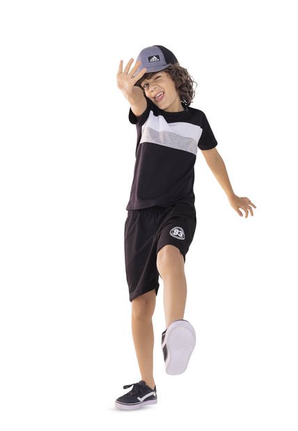 Camiseta Infantil Negro Mp 1940