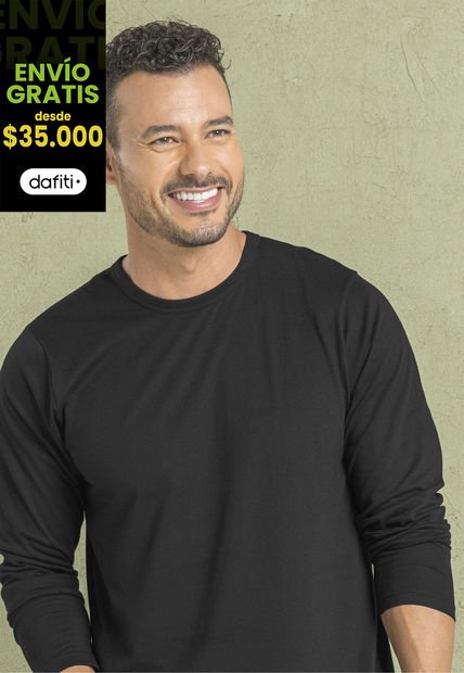 Camibuzo Hombre Negro Mp 1115