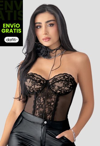 Corset Mujer Negro Mp 110587 MP