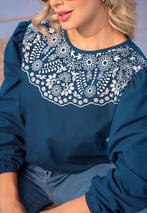 Blusa Mujer Azul Profundo Mp 107976