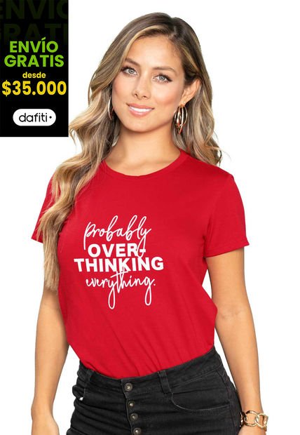 Camiseta Mujer Rojo Mp 140