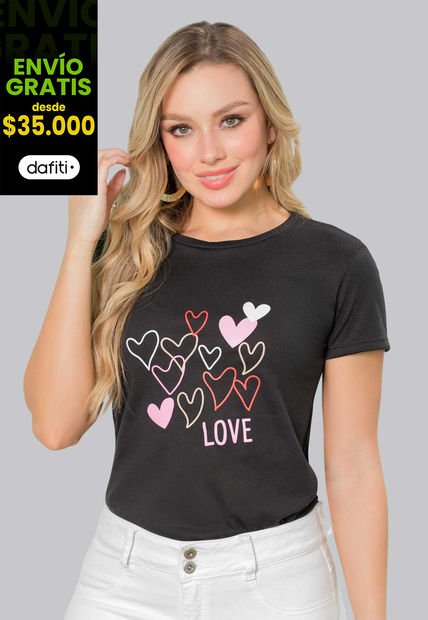Camiseta Mujer Negro Mp 160