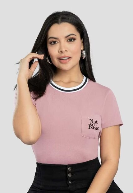 Camiseta Mujer Rosa Polvo Mp 111398