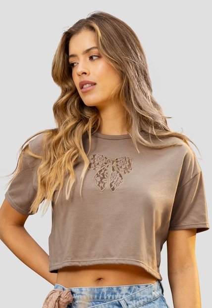 Camiseta Mujer Café Pardo Mp 115208