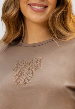 Camiseta Mujer Café Pardo Mp 115208