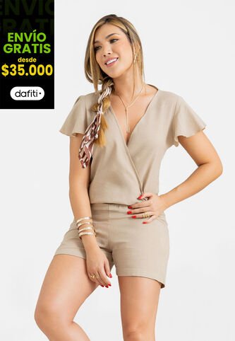 Enterizo Corto Mujer Caramelo Mp 107323 MP