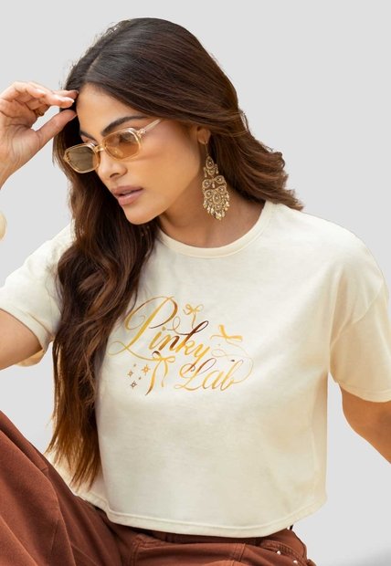 Camiseta Mujer Crema Mp 115206
