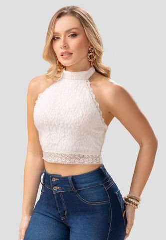 Crop Top Mujer Marfil Mp 102819 MP
