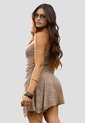 Vestido Corto Mujer Café Pardo Mp 115025 de MP