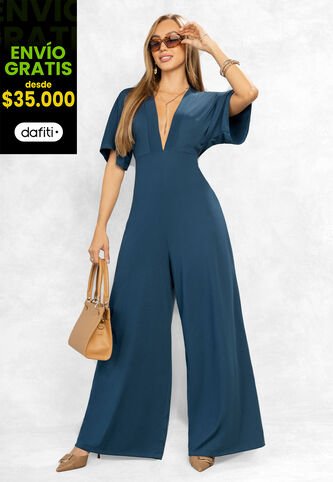 Enterizo Largo Mujer Azul Petróleo Oscuro Mp 107316 MP