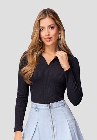Camibuzo Mujer Negro Mp 110850 MP