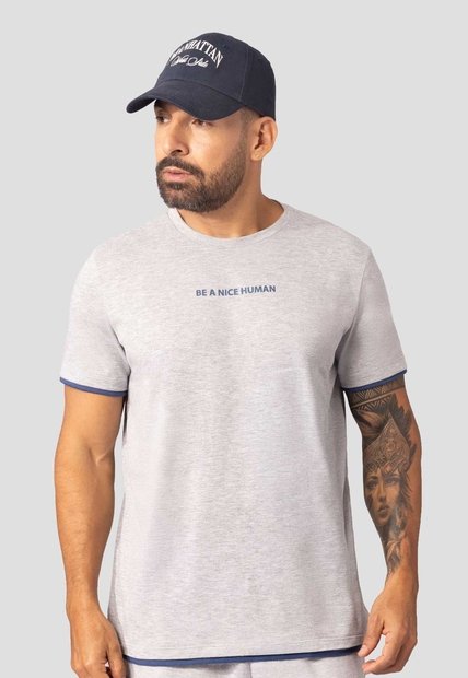 Camiseta Hombre Gris Jaspe Mp 1901