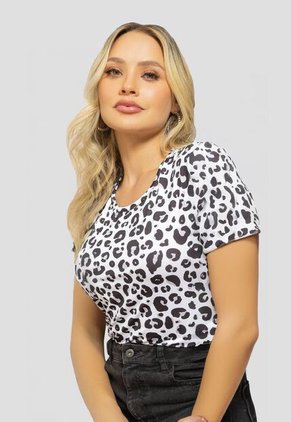 Camiseta Mujer Estampado Gris Mp 112229
