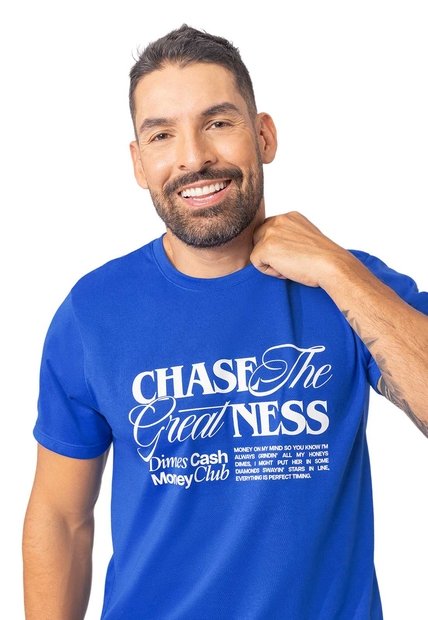Camiseta Hombre Azul Eléctrico Mp 115020