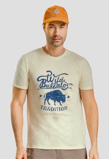 Camiseta Hombre Crema Mp 113723