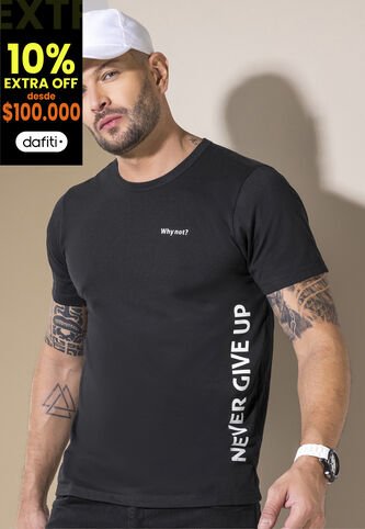Camiseta Hombre Negro Mp 2115 MP