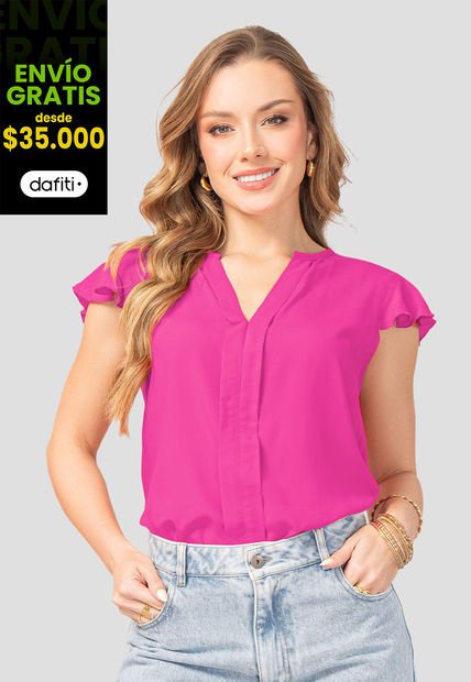 Blusa Mujer Magenta Vivo Mp 107845