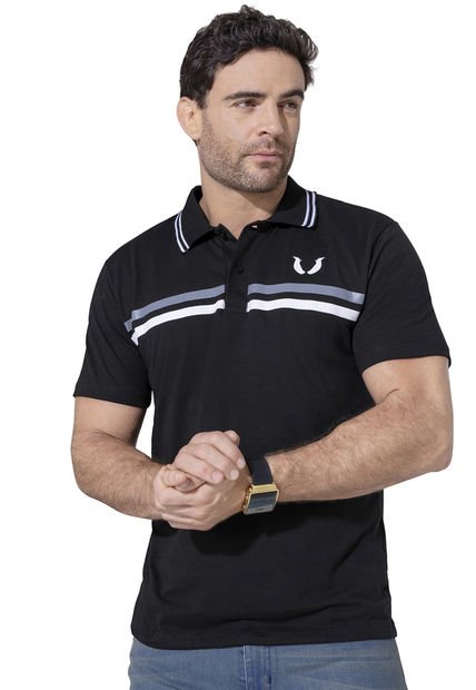 Polo Hombre Negro Mp 90923