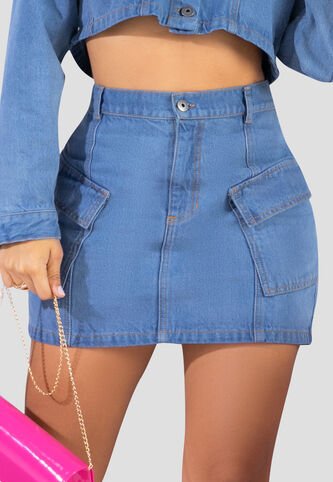 Falda Corta Mujer Azul Mp 103242 MP