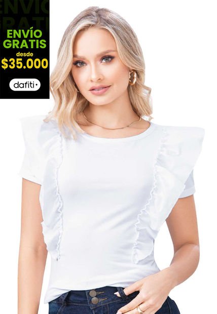 Camiseta Mujer Blanco Mp 90853