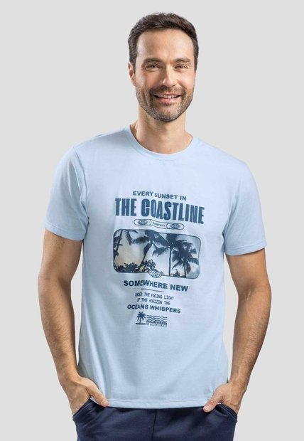 Camiseta Hombre Azul Baby Mp 113726
