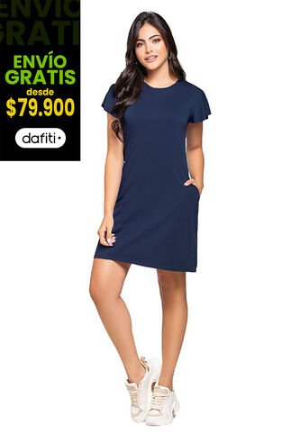 Vestido Corto Para Mujer Azul MP MP