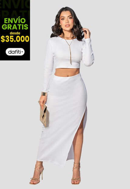 Conjunto Mujer Blanco Mp 105194