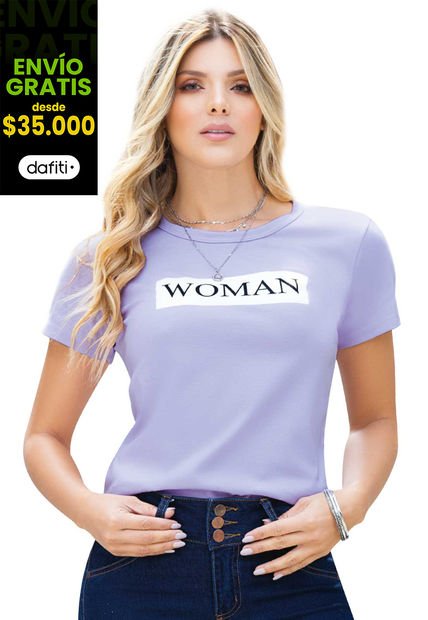 Camiseta Mujer Lila Mp 83178