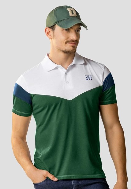 Polo Hombre Verde Pino Mp 105397