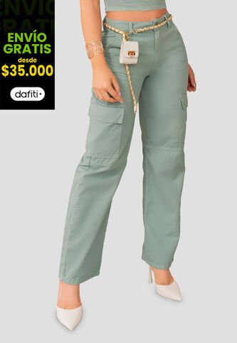 Pantalón Mujer Verde Mp 104893 MP