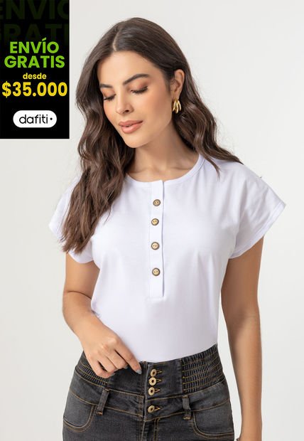 Blusa Mujer Blanco Mp 103990