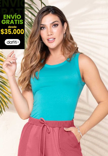 Camiseta Mujer Verde Mp 753