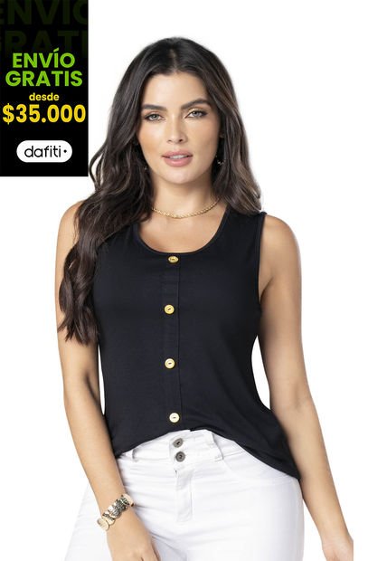 Camiseta Mujer Negro Mp 3401