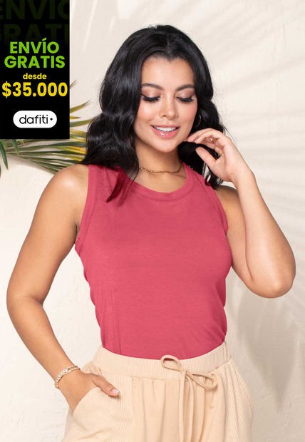 Camiseta Mujer Rosa Mp 753