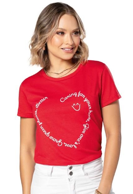 Camiseta Mujer Rojo Mp 1845