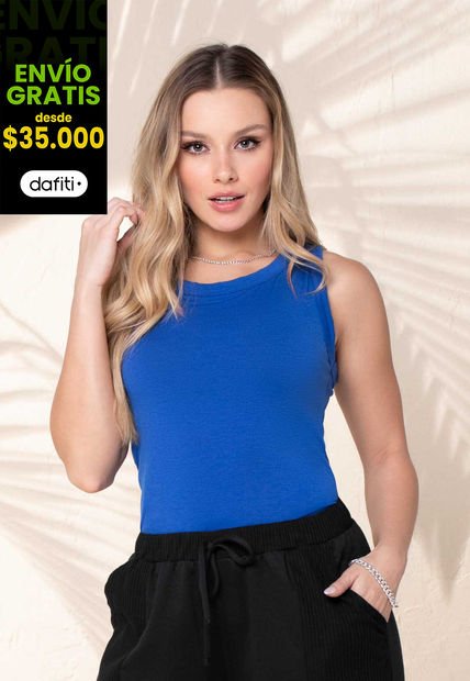 Camiseta Mujer Azul Mp 753