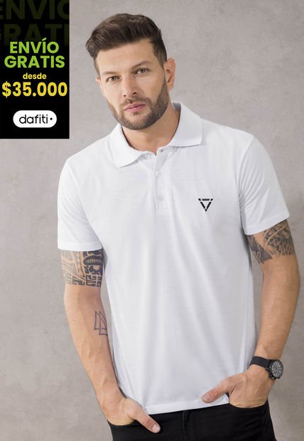 Polo Hombre Blanco Mp 1097