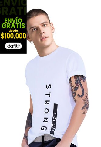 Camiseta Juvenil Masculino Blanco MP. MP
