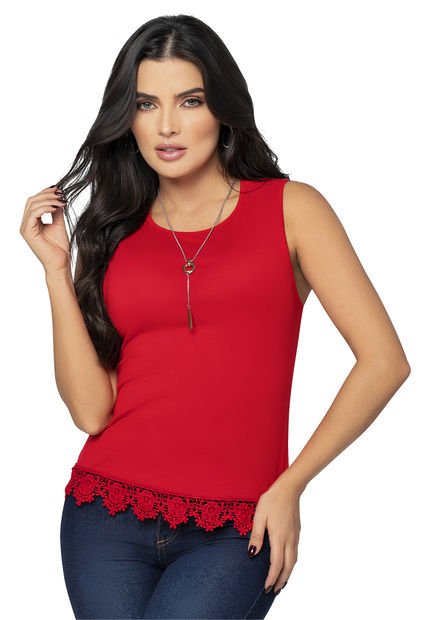 Camiseta Mujer Rojo Mp 7747