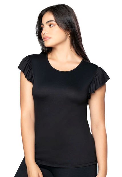 Camiseta Mujer Negro Fi 7334