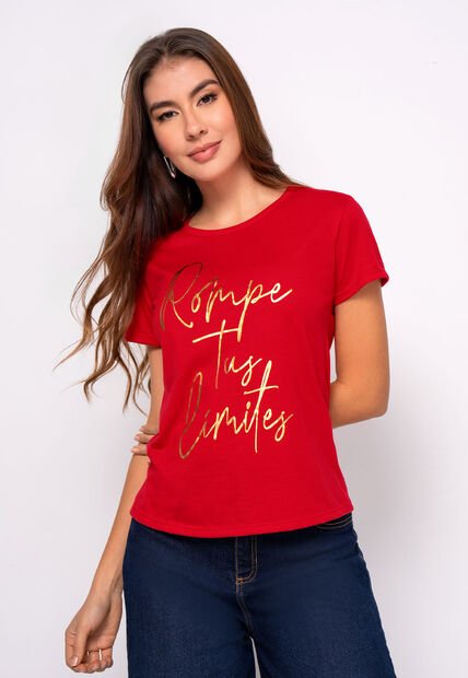 Camiseta Mujer Rojo Mp 111094