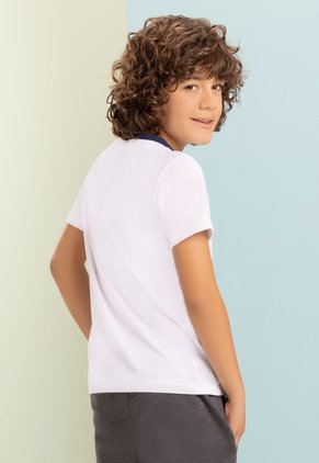 Camiseta Infantil Masculino Blanco Mp 103718