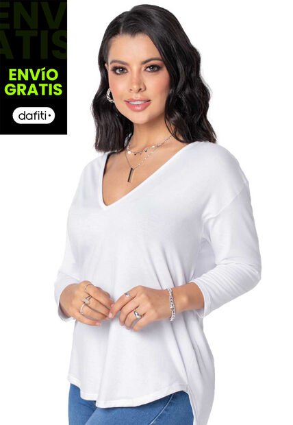 Camiseta Mujer Blanco Mp 16856